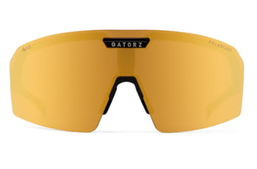 Image of Gatorz Havok Black Frame, Engraved Logo, Smoke Polarized Gold Mirror Lens, 841235126406