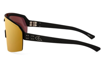 Image of Gatorz Havok Black Frame, Engraved Logo, Smoke Polarized Gold Mirror Lens, 841235126406