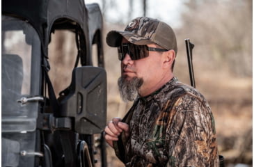 Image of Gatorz Havok Sunglasses, Engraved Logo, Black Frame, Smoke Lens, 841235126413