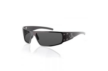 Image of Gatorz Magnum 2.0 Asian Fit Sunglasses,Black Frame,Polarized Smoked Lens, MAG2BLK01P