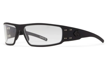 Image of Gatorz Magnum Sunglasses, Asian Fit, Black Frame, Clear, Non Polar Lens, Matte Black Plug Af-M, AF-MAGBLK06MBP