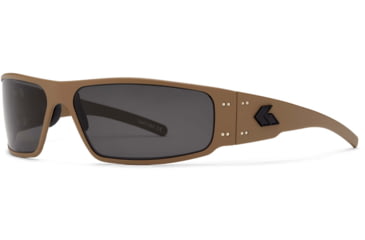 Image of Gatorz Magnum Sunglasses, Asian Fit, Cerakote Tan Frame, Smoked Polarized Lens, AF-MAGCTN01P