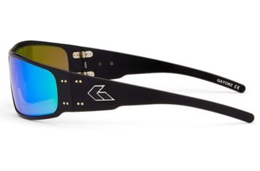 Image of Gatorz Magnum Sunglasses, Black Frame, Brown Polarized w/Green Mirror Lens, GZ-01-023
