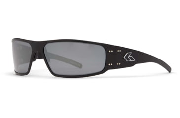 Image of Gatorz Magnum Sunglasses, Black Frame, Smoked Polarized W/ Chrome Mirror Lens, GZ-01-025