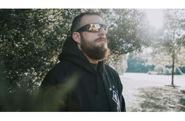 Image of Gatorz Magnum Sunglasses, Blackout Frame, Rose Polarized w/Gold Mirror Lens, GZ-01-016