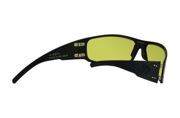 Image of Gatorz Magnum Z Ansi Z87.1 Sunglasses, Matte Black Frame, Yellow W/ Anti-Fog Lens, MAGZBLK04A