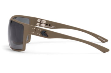 Image of Gatorz Marauder Sunglasses, Tan Cerakote, MILSPEC Ballistic Smoke w/ Anti-Fog, w/ Black Logo, Tan, GZ-12-302