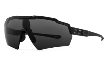 Image of Gatorz Milspec Ballistic Z87.1 Sunglasses, Black Cerakote Frame, Smoke - Clear Array Lens, Blackout Logo, One Size, GZ-10-493