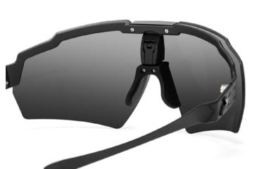 Image of Gatorz Milspec Ballistic Z87.1 Sunglasses, Black Cerakote Frame, Smoke Lens, Blackout Logo, One Size, GZ-10-401