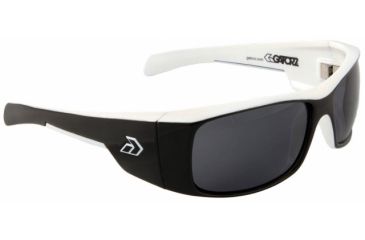 Image of Gatorz Mlkbwh01pBwh Malkin Black White Frame Grey Polarized Lens Sunglasses