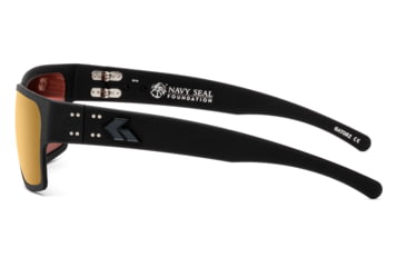 Image of Gatorz Navy SEAL Foundation Delta Sunglasses, Black Frame with Black Logo, Rose Polarized Lens with Gold Mirror, GZ-50-089