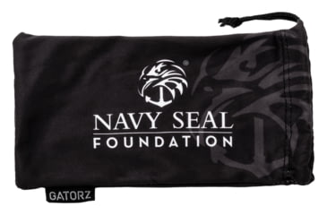 Image of Gatorz Navy SEAL Foundation Delta Sunglasses, Black Frame with Black Logo, Rose Polarized Lens with Gold Mirror, GZ-50-089