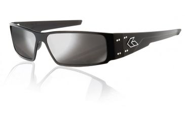 Image of Gatorz Octane Sunglasses, Black Frame, Chrome Lens OCTBLK02