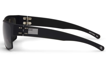 Image of Gatorz Patriot Delta Sunglasses, Matte Black w/ American Flag Frame, Smoke Polarized Lens, AM-GDELBLK01P