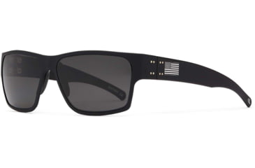 Image of Gatorz Patriot Delta Sunglasses, Matte Black w/ American Flag Frame, Smoke Polarized Lens, AM-GDELBLK01P
