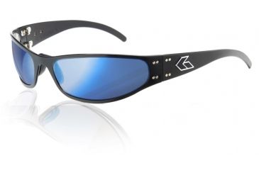 Image of Gatorz Radiator Sunglasses, Black Frame, Blue Chrome Lens RADBLK08C