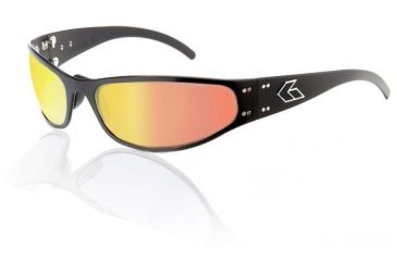 Image of Gatorz Radiator Sunglasses, Black Frame, Smoked Polarized w/Sunburst Lens, Polarized, RADBLK13P
