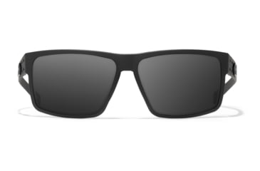 Image of Gatorz Rig Sunglasses, Black Frame with Black Logo, MilSpec Ballistic, Anti-Fog Smoke Lenses, GZ-14-002