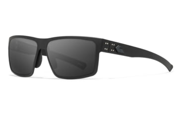 Image of Gatorz Rig Sunglasses, Black Frame with Black Logo, Smoke Lenses, GZ-14-001