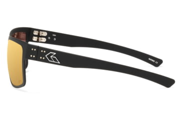 Image of Gatorz Rig Sunglasses, Black Frame with Silver Logo, OPz Rose Gold Mirror Lenses, GZ-14-050