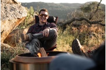 Image of Gatorz Rig Sunglasses, Black Frame with Silver Logo, OPz Rose Gold Mirror Lenses, GZ-14-050