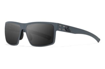 Image of Gatorz Rig Sunglasses, Slate Frame with Black Logo, Smoke Lenses, GZ-14-100