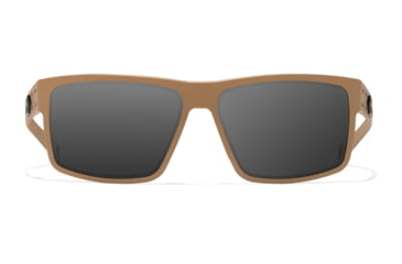 Image of Gatorz Rig Sunglasses, Tan Frame with Black Logo, Smoke Lenses, GZ-14-301