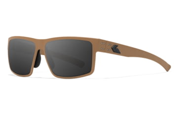 Image of Gatorz Rig Sunglasses, Tan Frame with Black Logo, Smoke Lenses, GZ-14-301