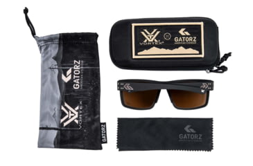 Image of Gatorz Rig Vortex Sunglasses, Black Frame, Brown High Contrast MilSpec Ballistic Optimized Polarized Lens with Anti-Reflective Coating, Black/Brown, Large, GZ-53-488