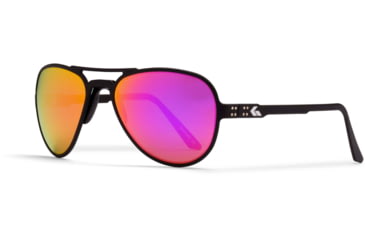 Image of Gatorz Skyhook Sunglasses, Black Frame, Brown Polarized w/Pink Mirror Lens, GZ-09-027