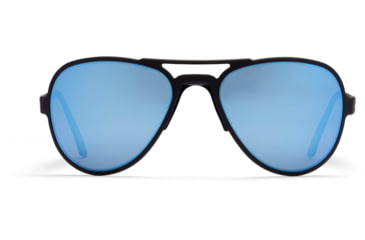 Image of Gatorz Skyhook Sunglasses, Black Frame, Smoke Polarized w/Blue Mirror Lens, GZ-09-022