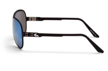 Image of Gatorz Skyhook Sunglasses, Black Frame, Smoke Polarized w/Blue Mirror Lens, GZ-09-022