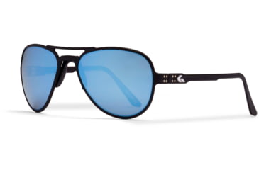 Image of Gatorz Skyhook Sunglasses, Black Frame, Smoke Polarized w/Blue Mirror Lens, GZ-09-022