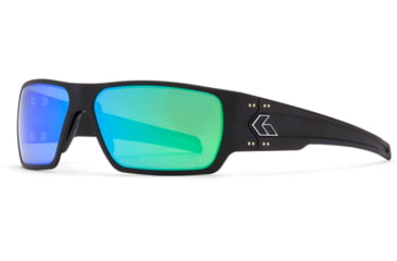 Image of Gatorz Specter Sunglasses, Cerakote Black Frame, Brown Polarized w/Silver Mirror Lens, GZ-08-422