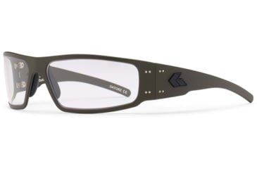 Image of Gatorz Specter Sunglasses, OD Green Cerakote, MILSPEC Ballistic Smoke w/ Anti-Fog, Black Logo, OD Green, GZ-08-205