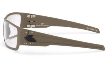 Image of Gatorz Specter Sunglasses, Tan Cerakote, MILSPEC Ballistic Smoke w/ Anti-Fog, Black Logo, Tan, GZ-08-305