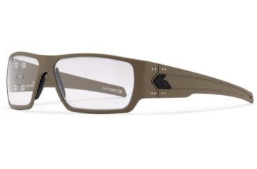 Image of Gatorz Specter Sunglasses, Tan Cerakote, MILSPEC Ballistic Smoke w/ Anti-Fog, Black Logo, Tan, GZ-08-305