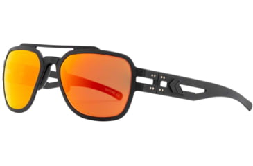 Image of Gatorz Stark Sunglasses, Blackout Frame, Smoke Polarized w/Sunburst Mirror Lens, GZ-06-014