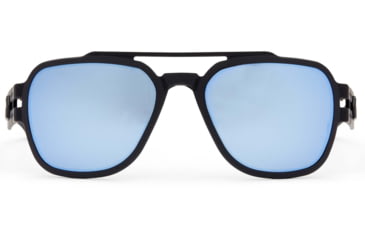 Image of Gatorz Stark Sunglasses, Matte Blackout Frame, Smoked Polarized w/ Blue Mirror Lens, GZ-06-012