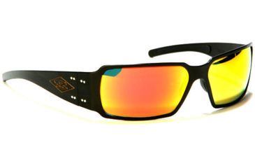 Image of Gatorz Boxster Sunglasses, Black Frame, Sunburst Lens