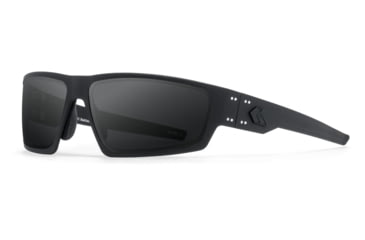 Image of Gatorz Warhawk Sunglasses, Black, Matte Black Logo, Digitally Optimized Polarized OPz Smoke, Black, One Size, 841235127298