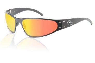 Image of Gatorz Wraptor Sunglasses, Black Frame, Sunburst Lens