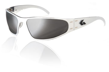 Image of Gatorz Wraptor Sunglasses, Polished Frame, Chrome Lens WRAPOL02