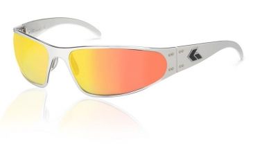 Image of Gatorz Wraptor Sunglasses, Polished Frame, Sunburst Multi-Chrome Lens WRAPOL13M