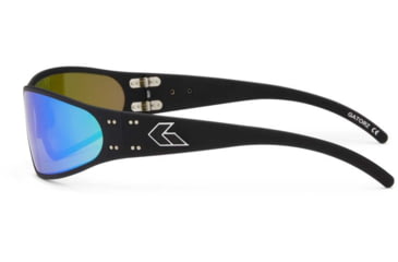 Image of Gatorz Wraptor Sunglasses, Black Frame, Brown Polarized w/Green Mirror Lens, Polarized, WRABLK03P-G