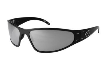 Image of Gatorz Wraptor Sunglasses, Black Frame, Chrome Lens WRABLK02