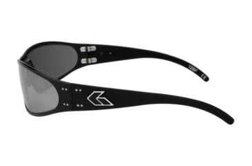 Image of Gatorz Wraptor Sunglasses, Black Frame, Smoked Polarized W/ Chrome Lens, WRABLK01P-C