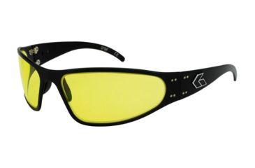 Image of Gatorz Wraptor Sunglasses, Black Frame, Yellow Lens WRABLK04