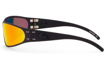 Image of Gatorz Wraptor Sunglasses, Blackout Frame, Smoke Polarized w/Sunburst Mirror Lens, WRABLK13PMBP