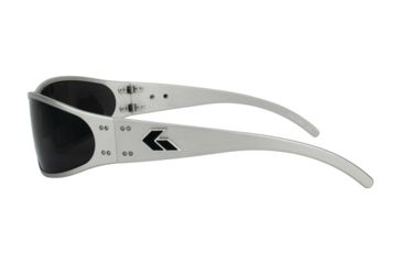 Image of Gatorz Wraptor Sunglasses, Brushed Frame, Smoked Polarized Lens, WRABRU01P